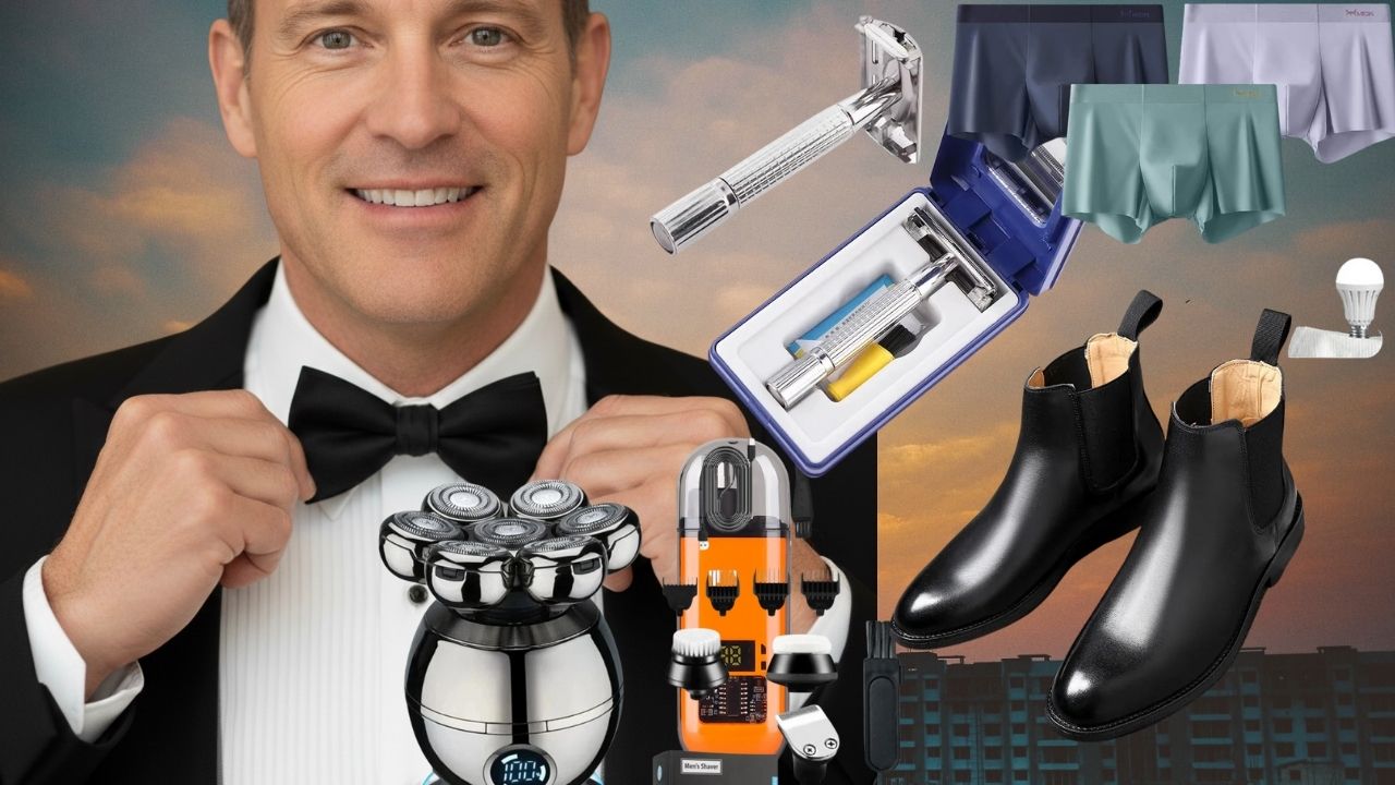 Premium Men’s Essentials at Blakestore-NG – high-quality leather suspenders with clips, silk bow ties, pocket squares, and cufflinks for modern gentlemen