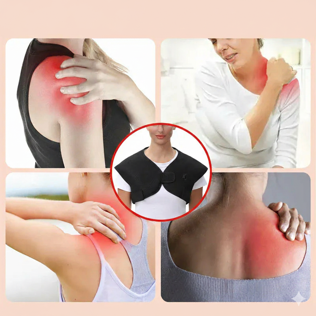 Electric Heating Shoulder Massager – Infrared Therapy & Muscle Relaxation - BLAKESTORE-NG