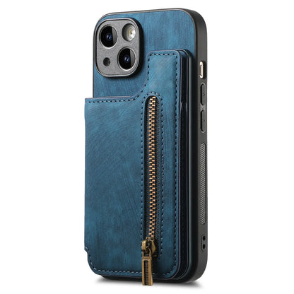 Zipper Cards Solt Wallet Leather Case For iPhone