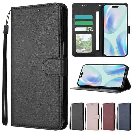 Wallet With Card Slot Photo Frame Stand Magnetic Flip Leather Case For iPhone.