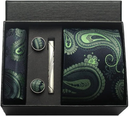 100% Silk Necktie Paisley Floral Mens Tie.