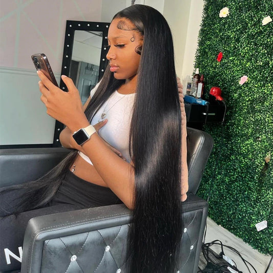 Bone Straight 13x4 Transparent HD 180 Density Brazilian Hair. - BLAKESTORE-NG