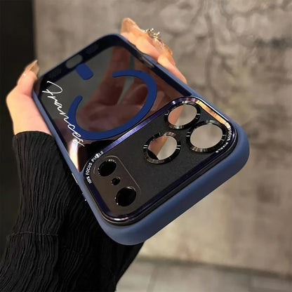 Custom Personalized Name Phone Case – Semi-Transparent Black Cover for iPhone 17 Series - BLAKESTORE-NG