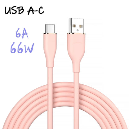 Liquid Silicon USB-Type C To C Fast Charging Cable 66W.