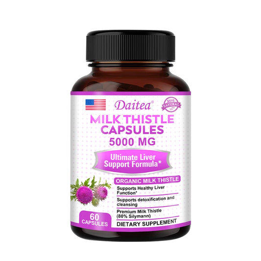 Organic Milk Thistle Liver Capsules – Cholesterol Support & Detox Formula