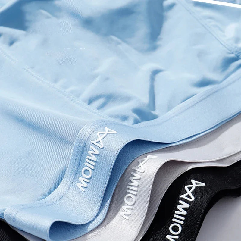 3Pcs Thin Ice Silk Men Boxershorts.
