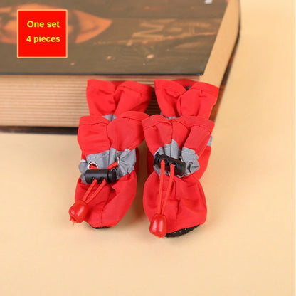 4pcs Water-Resistant Dog Shoes.