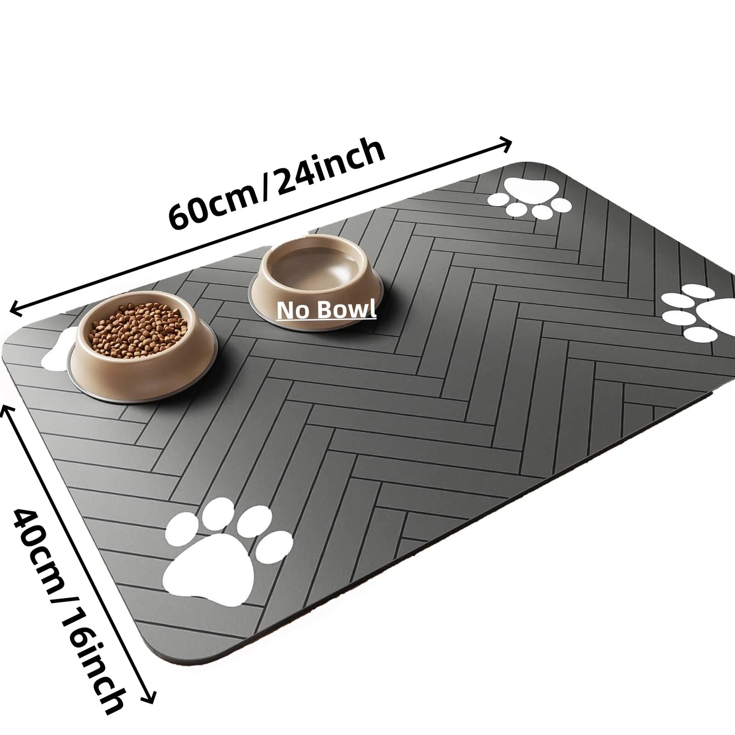 Pet Feeding Mat-Absorbent - Waterproof and Slip Proof.