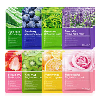 8pcs Natural Plant Beauty Skincare Facial Masks.