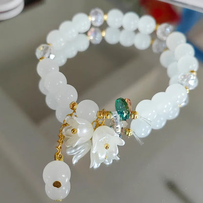 Peach Blossom Beaded Bracelet for Women Fashion - BLAKESTORE-NG