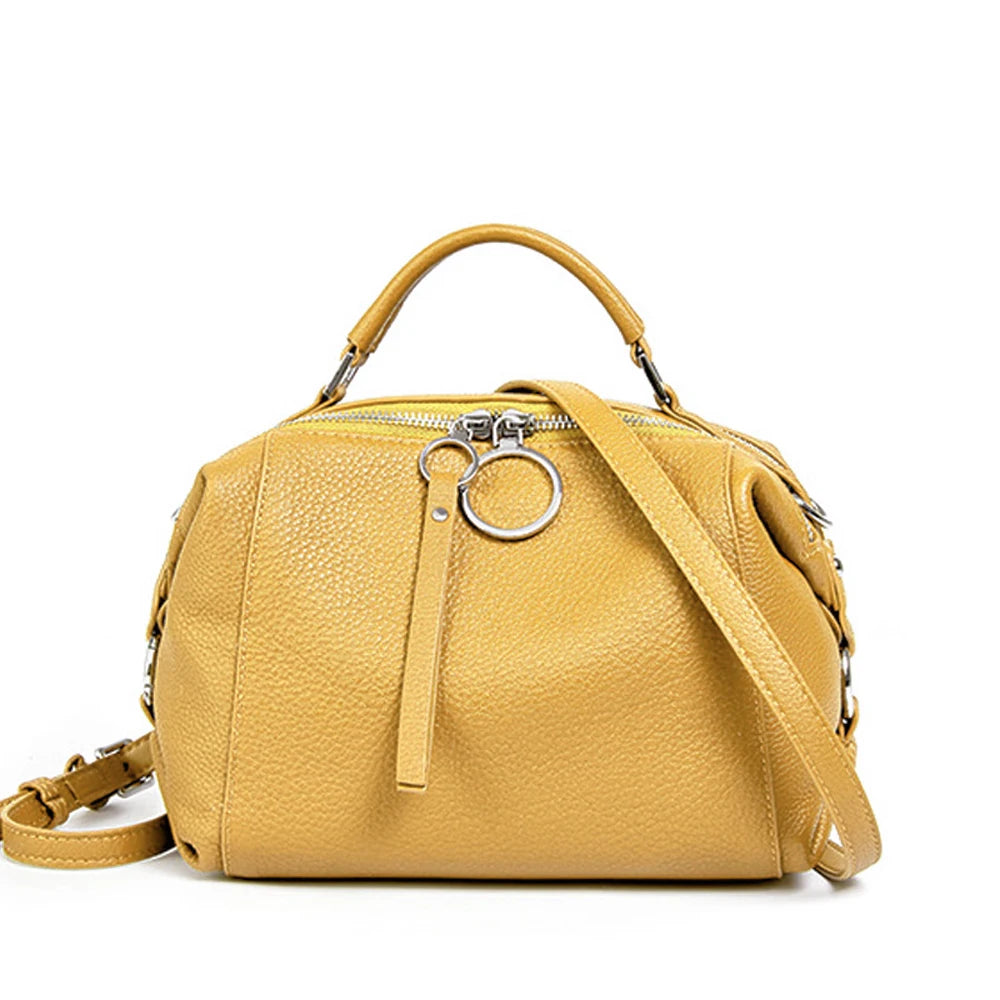 Zency Genuine Leather Cowhide Cross Body Bags.