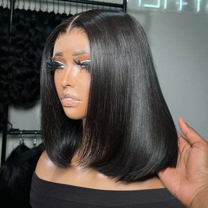 Straight Short Bob 13x4 Lace Frontal Wig - BLAKESTORE-NG