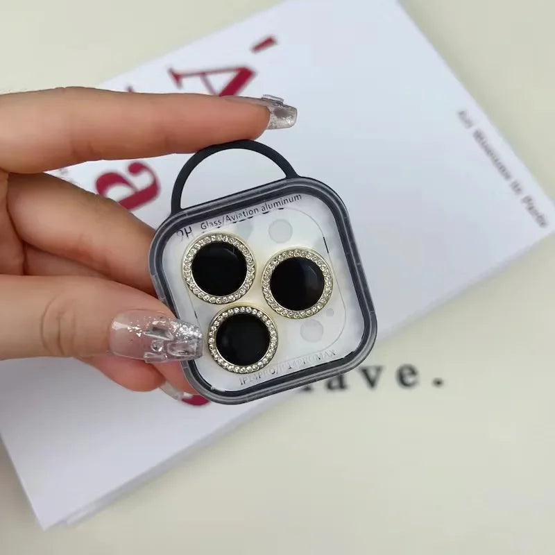 2-3Pcs Diamond Camera Lens Protector For IPhone.