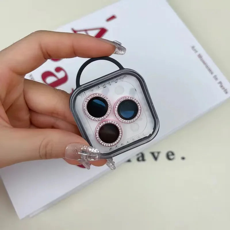 2-3Pcs Diamond Camera Lens Protector For IPhone.