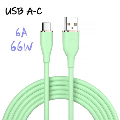 Liquid Silicon USB-Type C To C Fast Charging Cable 66W.