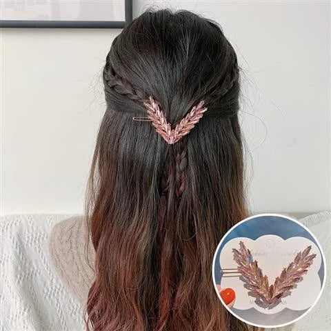 Luxury Shining V Shape Buckle Hairpins.