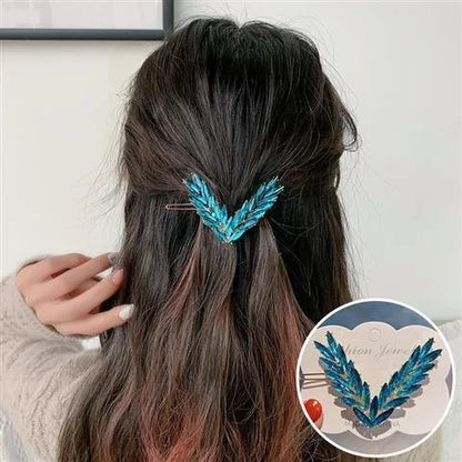 Luxury Shining V Shape Buckle Hairpins.