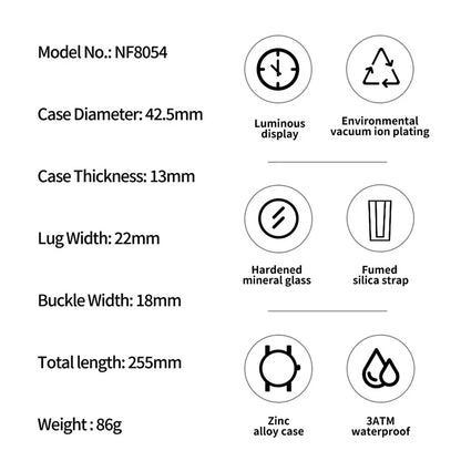 NAVIFORCE Luxury Men's Watch Waterproof Watch.