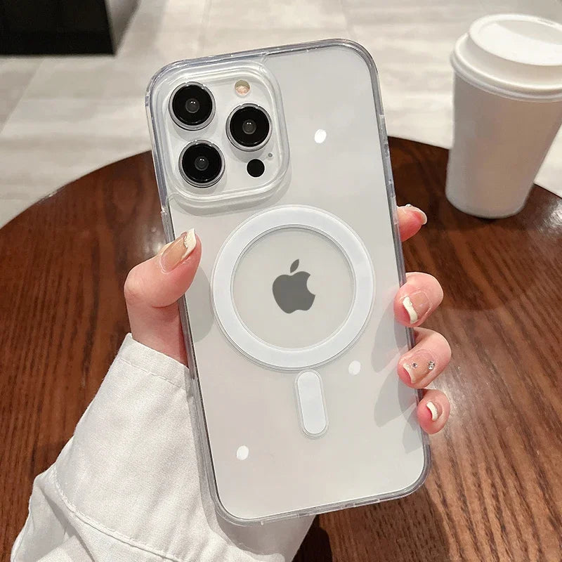 Clear Magsafe Wireless Charge iPhone Case.