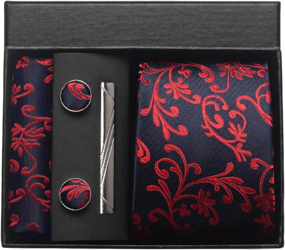 100% Silk Necktie Paisley Floral Mens Tie.