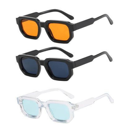 Men Vintage Rectangle Frame Sunglasses.