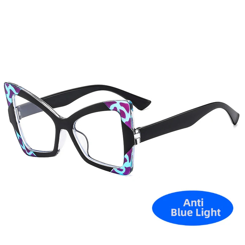 Trendy Butterfly Cat Eye Anti-Blue Light Glasses.