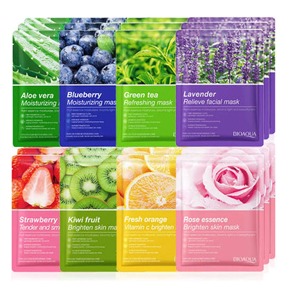 8pcs Natural Plant Beauty Skincare Facial Masks.