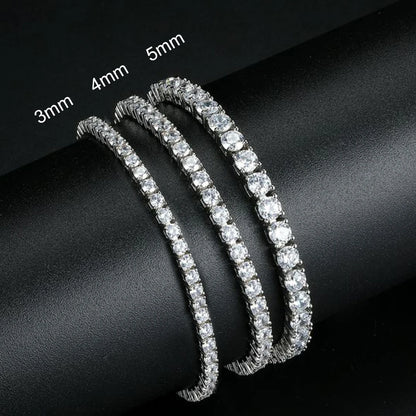 Dainty 925 Sterling Silver Moissanite Tennis Bracelet.