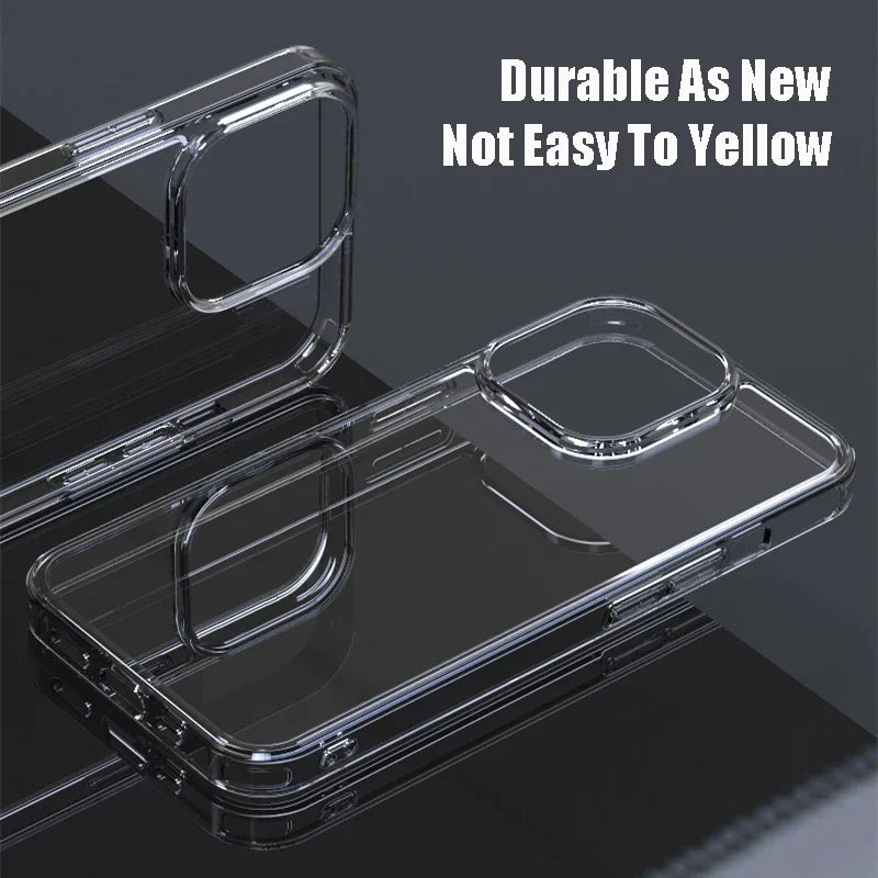 Luxury Tempered Glass Clear Case For iPhone.