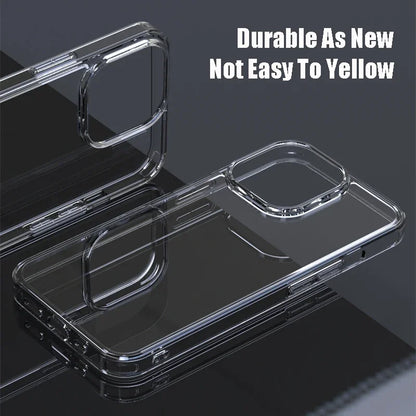 Luxury Tempered Glass Clear Case For iPhone.