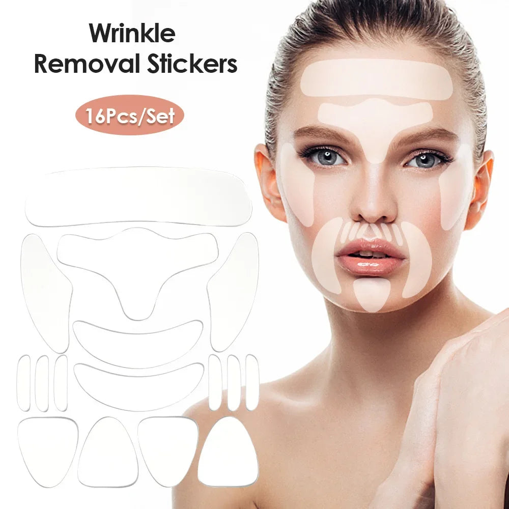 Reusable Silicone Wrinkle Removal Sticker. Forehead Neck Eye Wrinkle Removal Stickers. Anti Aging and Face Lifting Patches. - BLAKESTORE-NG