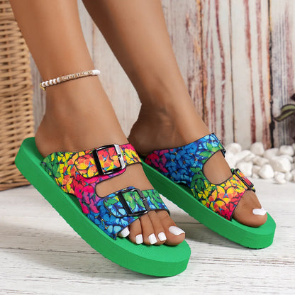 Women's Slides House Slippers Flat Sandals.