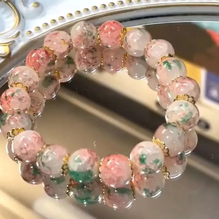 Peach Blossom Beaded Bracelet for Women Fashion - BLAKESTORE-NG