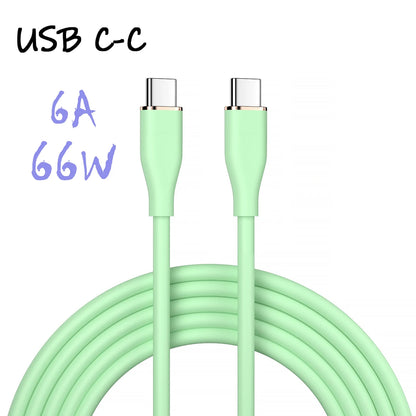 Liquid Silicon USB-Type C To C Fast Charging Cable 66W.
