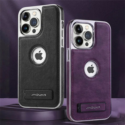 Bumper Leather Folding Kickstand Phone Case.
