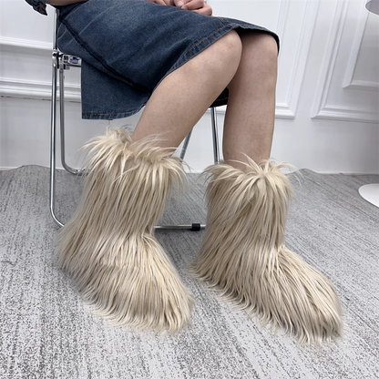 Fur Snow Boots for Winter.