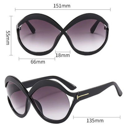 New Oversized Circular Frame Sunglasses for Women