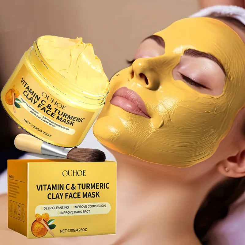 Turmeric VitaminC Clay Deep Cleansing Facial Mask.
