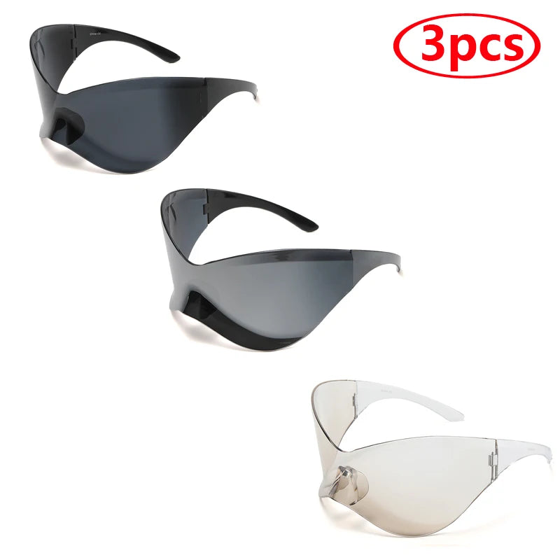 Cycling Oversized Punk Rimless Goggle.