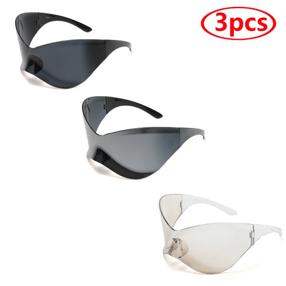 Cycling Oversized Punk Rimless Goggle.