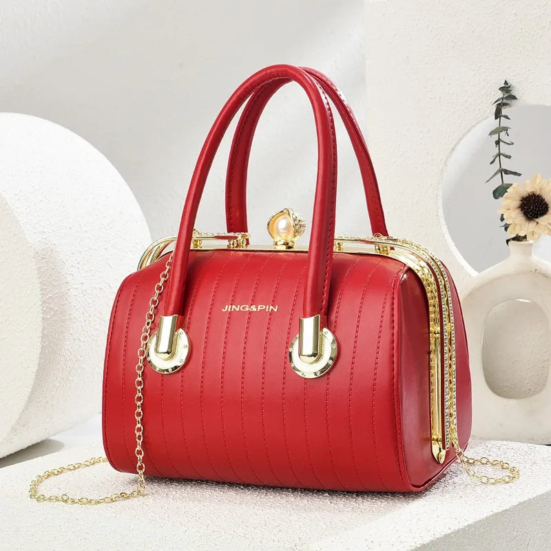 High-quality Exquisite Women's Boston Pillow Bag.