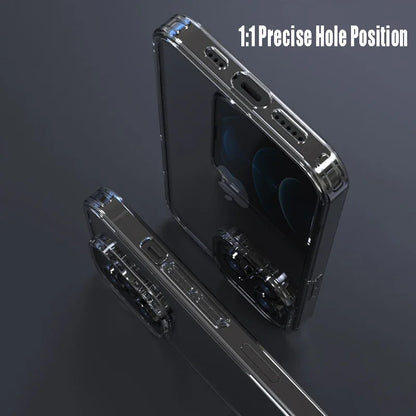 Luxury Tempered Glass Clear Case For iPhone.