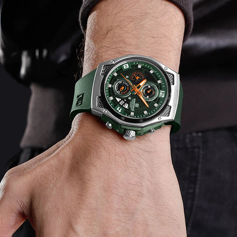 High Quality Luxury Original Men Watch with Silicone Strap. - BLAKESTORE-NG