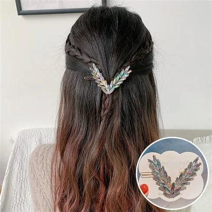 Luxury Shining V Shape Buckle Hairpins.