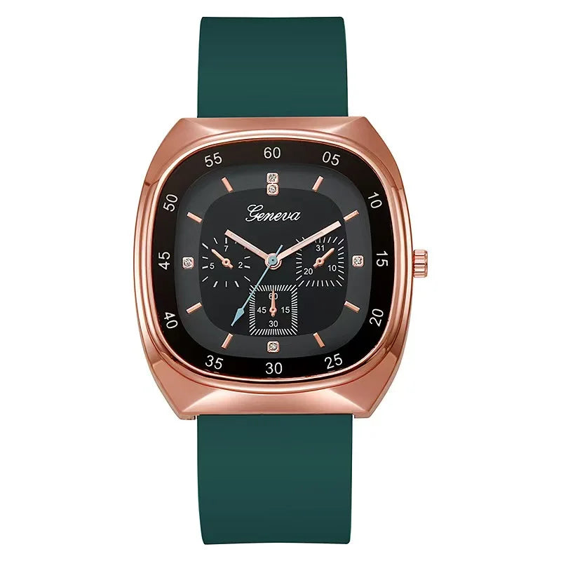 Luxury Women Quartz Watch with Silica Gel Strap. - BLAKESTORE-NG