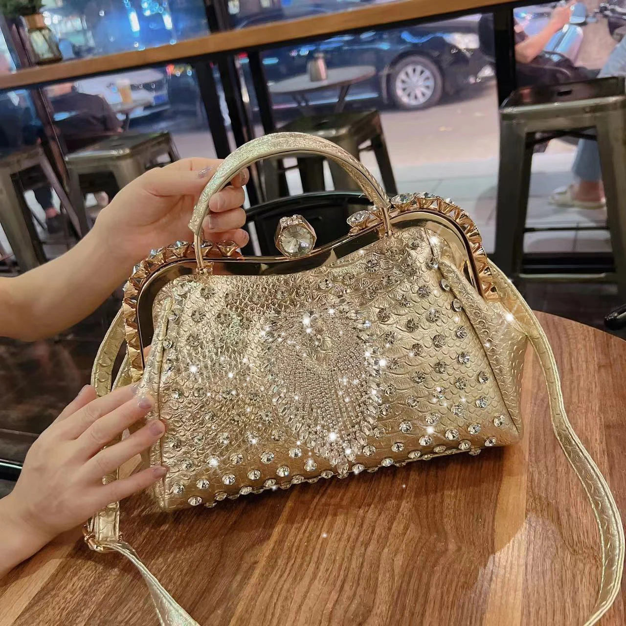 New Luxury Fashion Diamonds Women's Handbags.