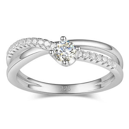 Moissanite Silver Ring