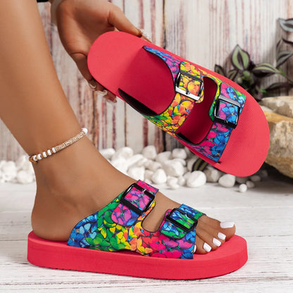 Women's Slides House Slippers Flat Sandals.