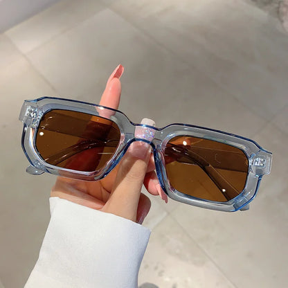 Men Vintage Rectangle Frame Sunglasses.