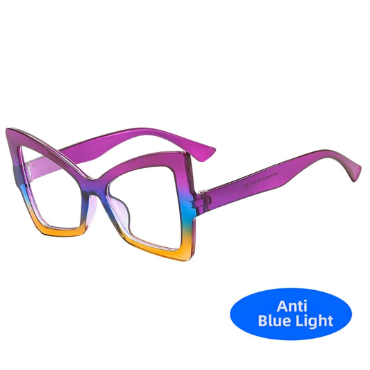 Trendy Butterfly Cat Eye Anti-Blue Light Glasses.